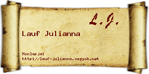 Lauf Julianna névjegykártya