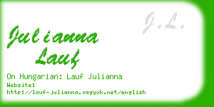 julianna lauf business card